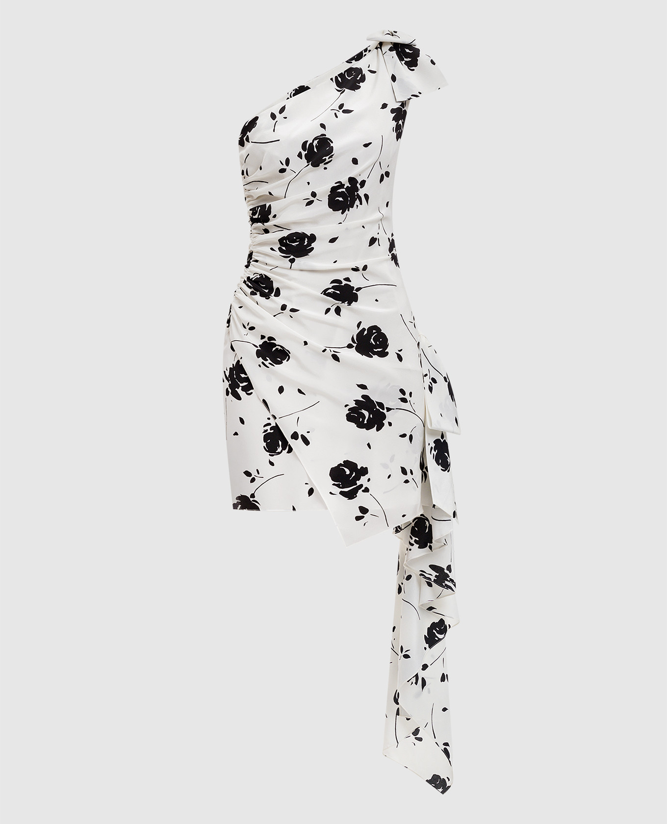 Белое платье мини из шелка, Белый, Повседневные платья 
Белое платье мини из шелка, Белый, Повседневные платья