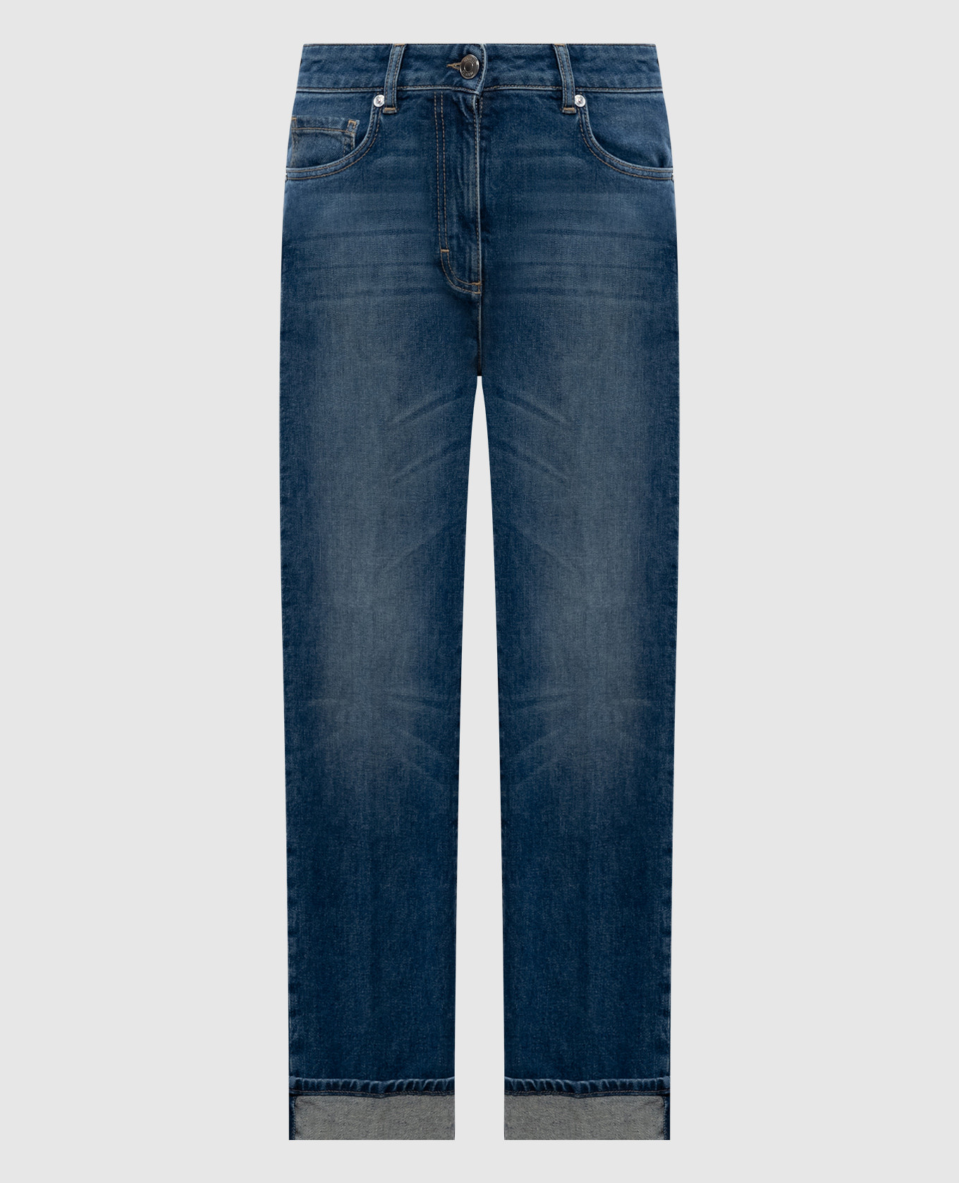 Синие джинсы с отворотами, Синий, Прямые джинсы
Синие джинсы с отворотами, Синий, Прямые джинсы