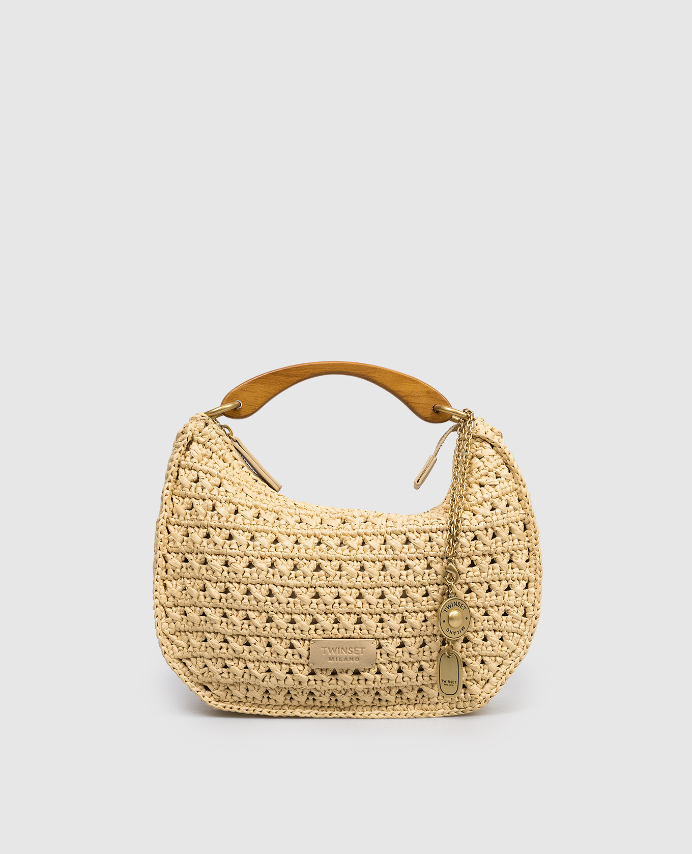 Бежевая сумка-хобо Croissant из рафии с нашивкой логотипа, Бежевый, Сумки через плечо
Бежевая сумка-хобо Croissant из рафии с нашивкой логотипа, Бежевый, Сумки через плечо