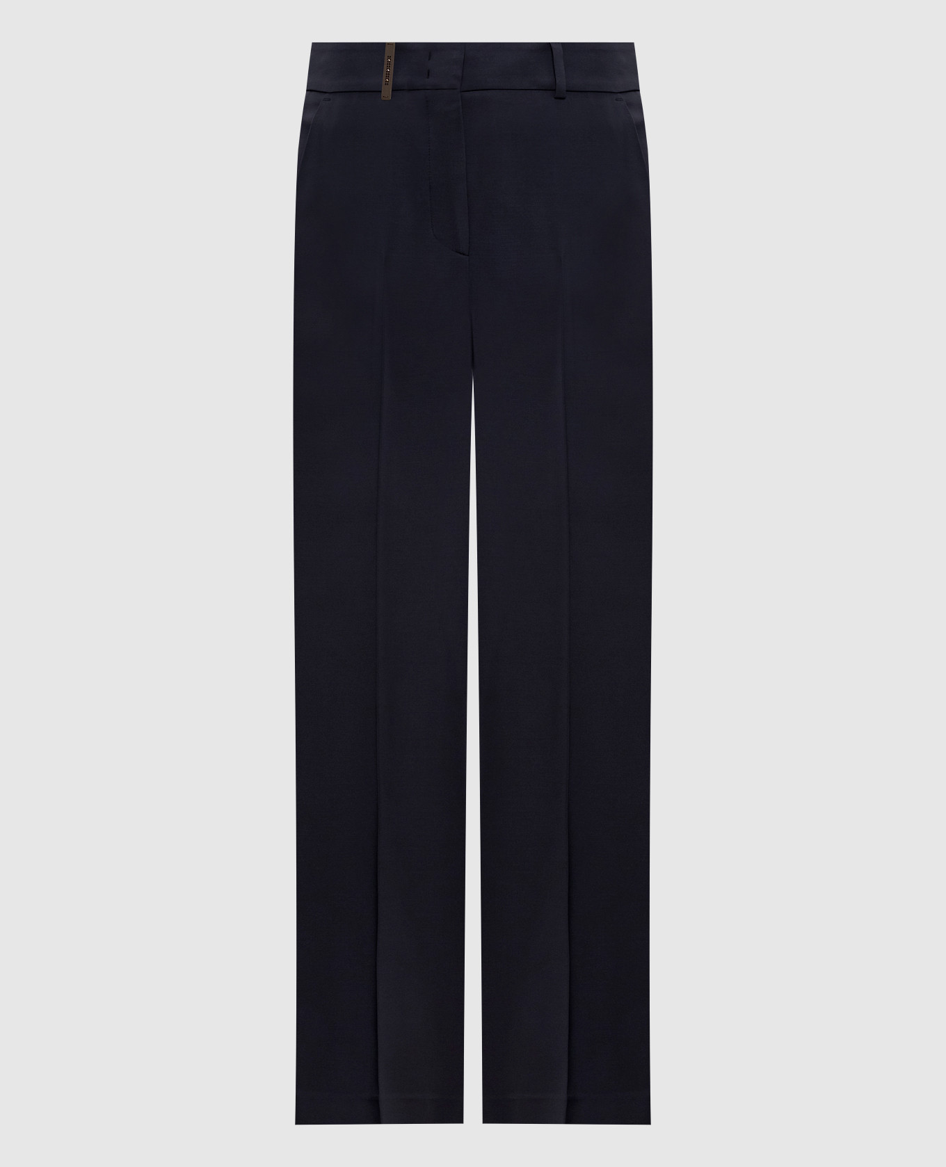 Синие брюки с брендовым патчем, Синий, Прямые брюки
Синие брюки с брендовым патчем, Синий, Прямые брюки