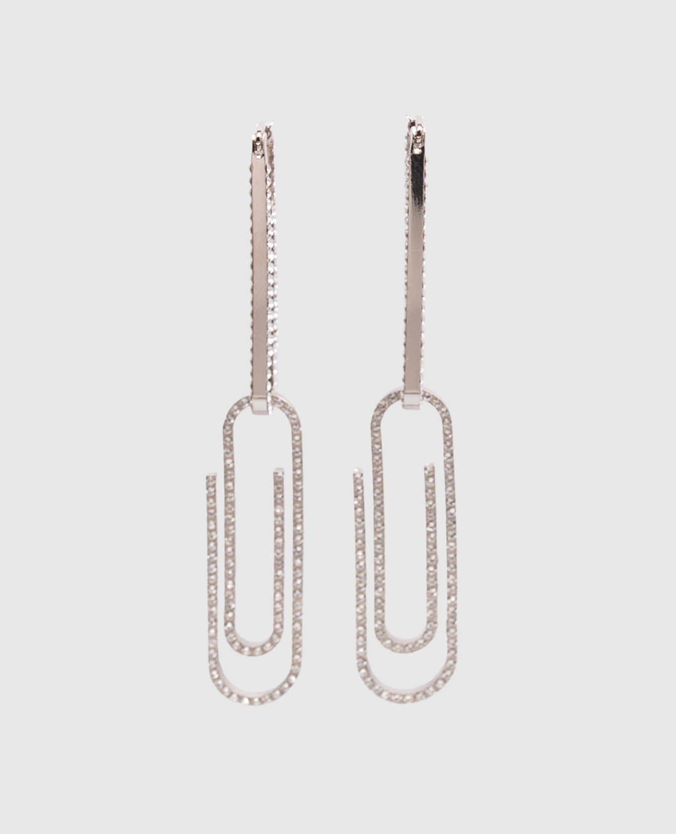 Серебристые серьги Paperclip с кристаллами, Серебристый, Серьги
Серебристые серьги Paperclip с кристаллами, Серебристый, Серьги