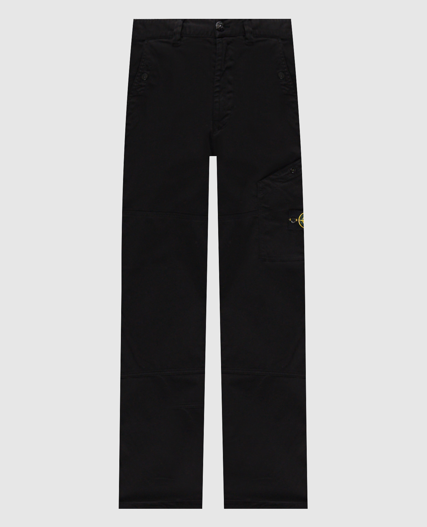 Черный карго с логотип патч, Прямые брюки
Черный карго с логотип патч, Прямые брюки
