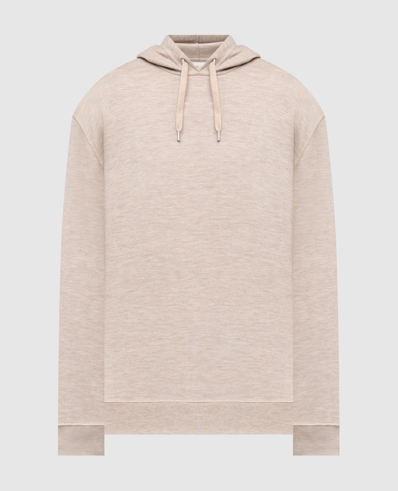 Бежевое меланжевое худи из кашемира и шелка, Бежевый, Худи
Бежевое меланжевое худи из кашемира и шелка, Бежевый, Худи