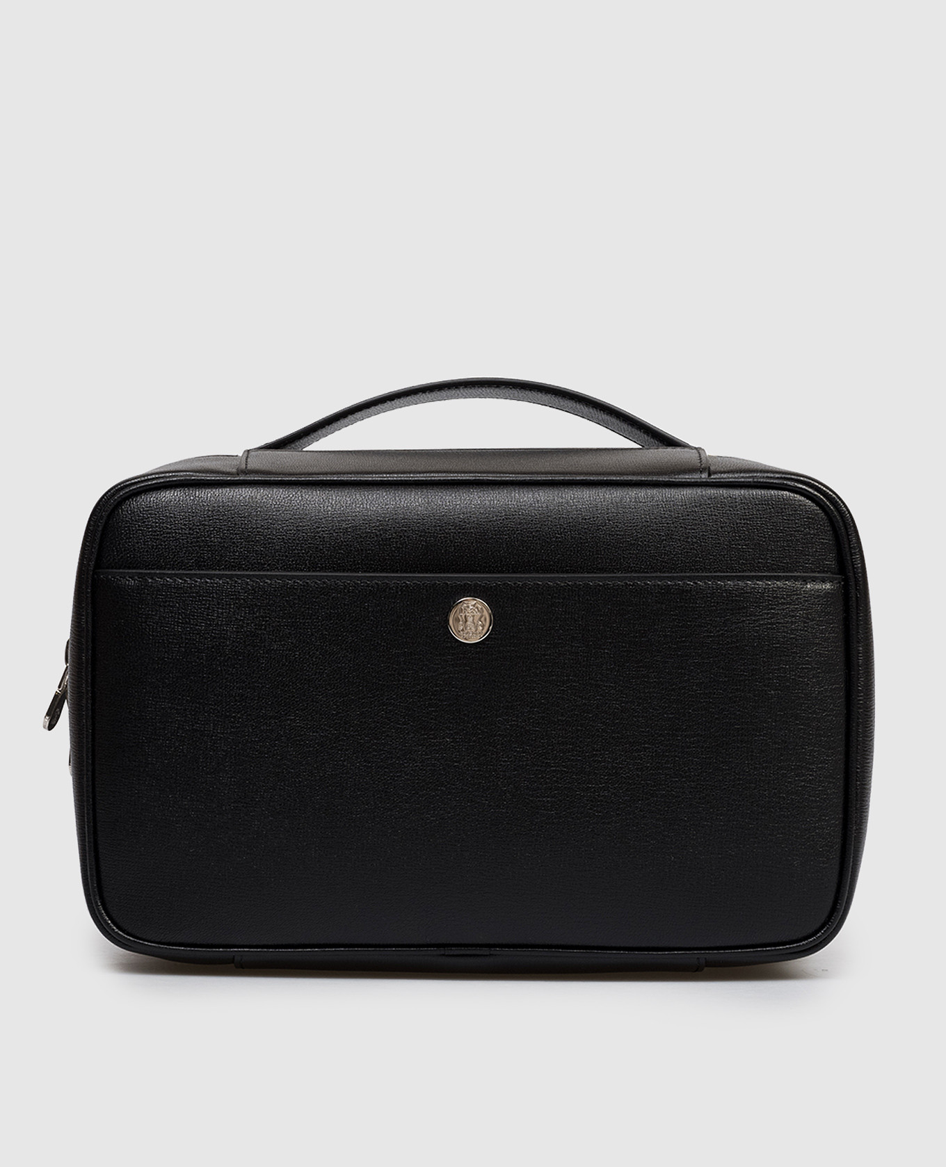 Черный кожаный несесер с тиснением логотипа, Несессеры
Черный кожаный несесер с тиснением логотипа, Несессеры