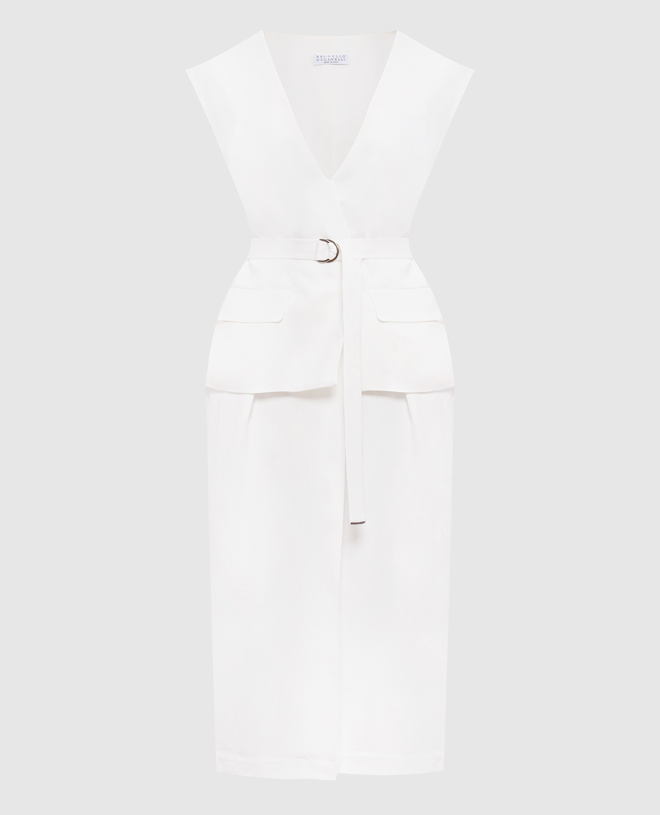 Белое платье двойной конструкции с льном, Белый, Повседневные платья
Белое платье двойной конструкции с льном, Белый, Повседневные платья