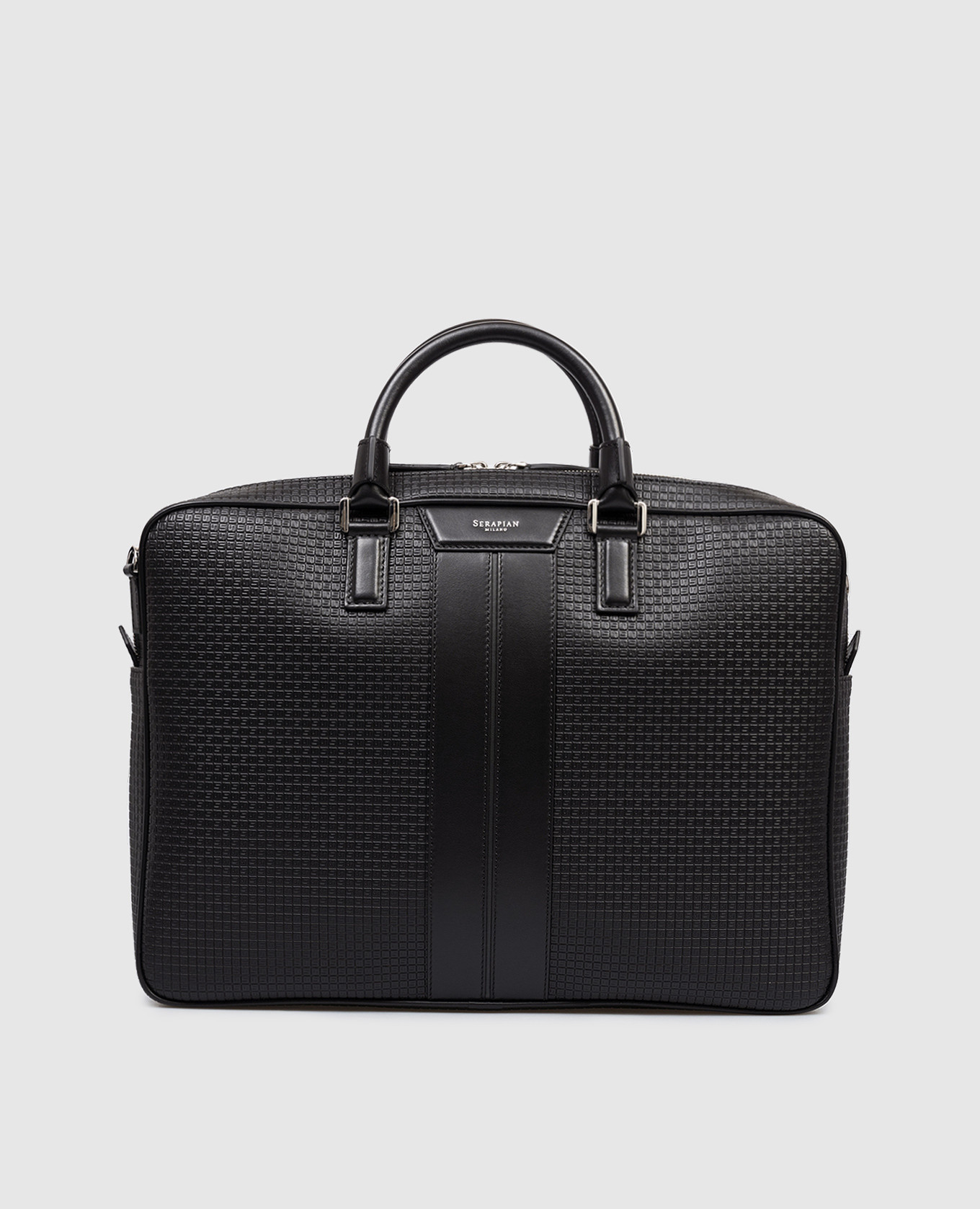 Черный кожаный портфель с принтом логотипа, Портфели
Черный кожаный портфель с принтом логотипа, Портфели