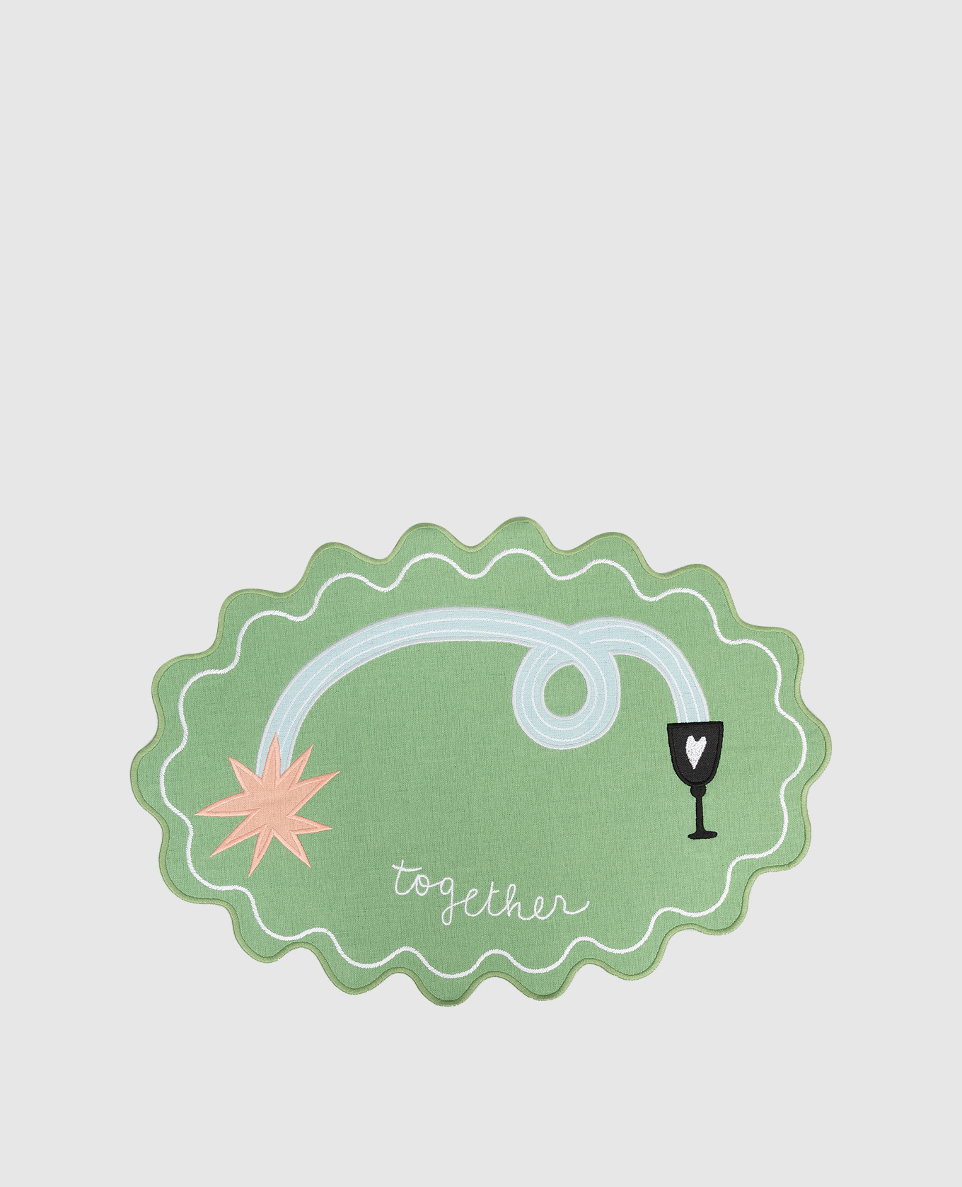 Зеленый столовый декоративный коврик Together, Салфетки
Зеленый столовый декоративный коврик Together, Салфетки