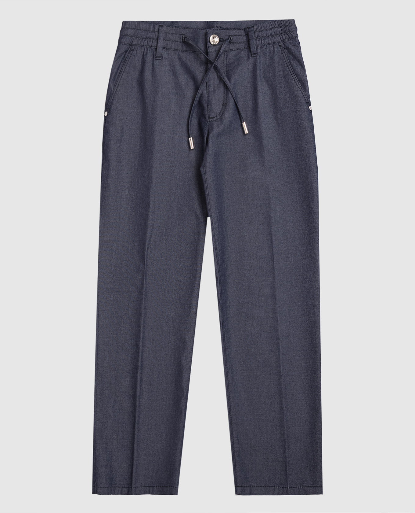 Детские синие брюки с патчем логотипа, Синий, Повседневные брюки casual
Детские синие брюки с патчем логотипа, Синий, Повседневные брюки casual