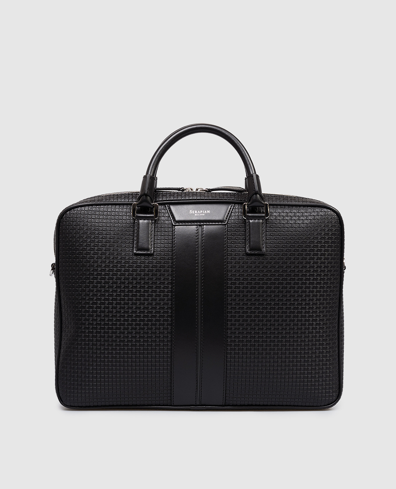 Черный кожаный портфель с тиснением монограммы, Портфели
Черный кожаный портфель с тиснением монограммы, Портфели