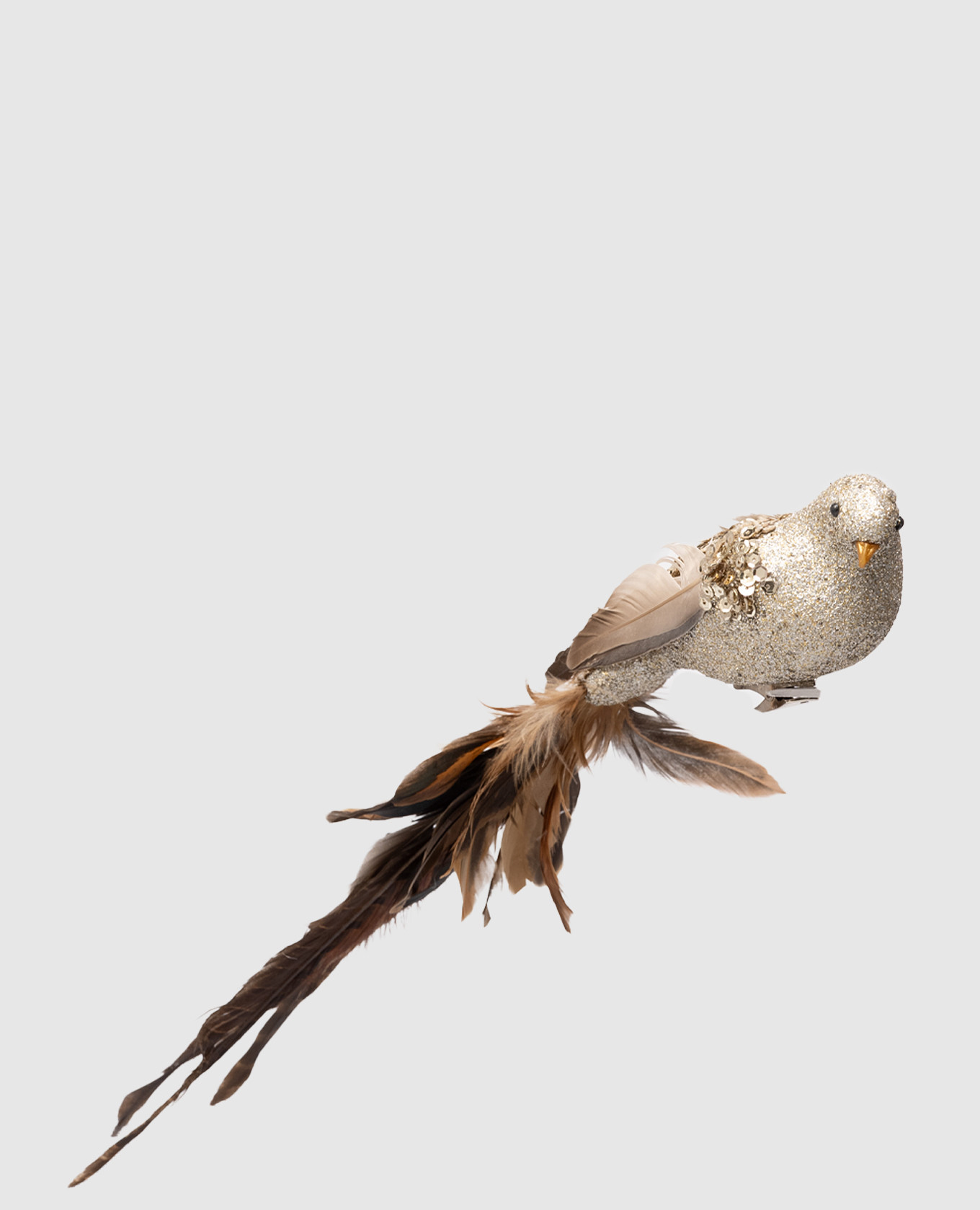 Елочная игрушка Bird с перьями фазана, Серебристый, Елочные украшения
Елочная игрушка Bird с перьями фазана, Серебристый, Елочные украшения