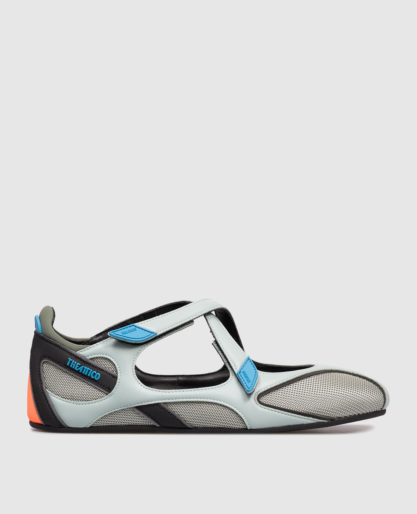 Голубые комбинированные балетки Floor 01 с логотипом, Голубой, Балетки
Голубые комбинированные балетки Floor 01 с логотипом, Голубой, Балетки