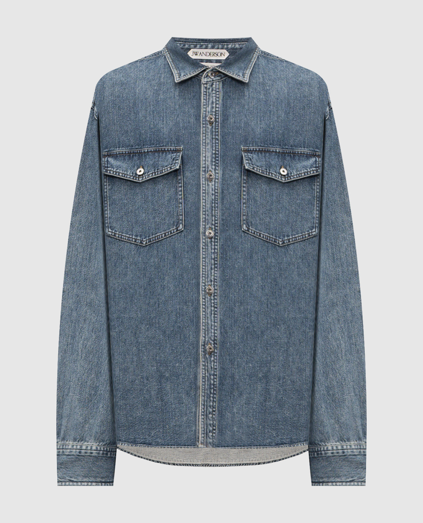 Синяя джинсовая рубашка с патчем, Синий, Рубашки
Синяя джинсовая рубашка с патчем, Синий, Рубашки