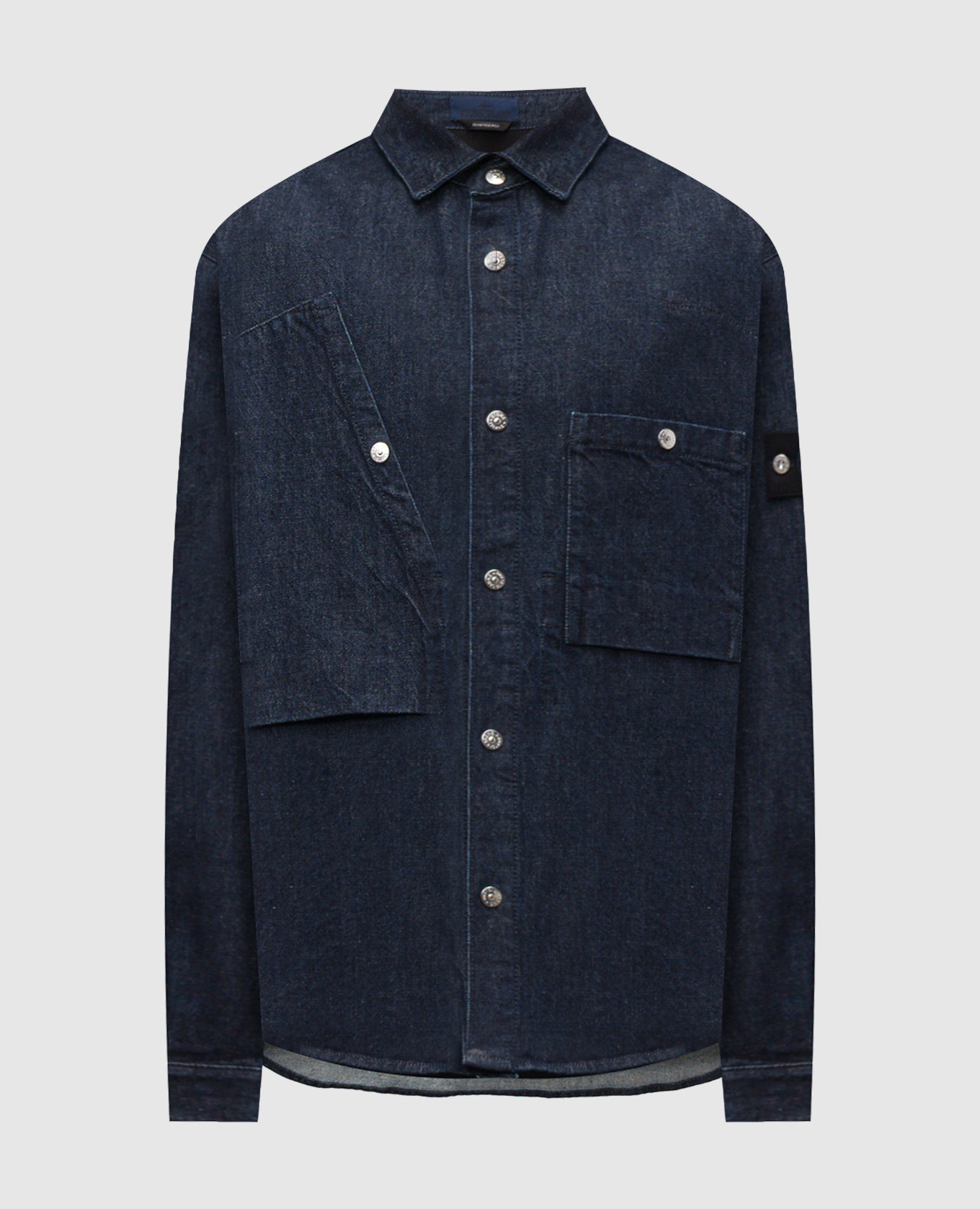 Синяя рубашка джинсовая с патчем логотипа, Синий, Рубашки
Синяя рубашка джинсовая с патчем логотипа, Синий, Рубашки