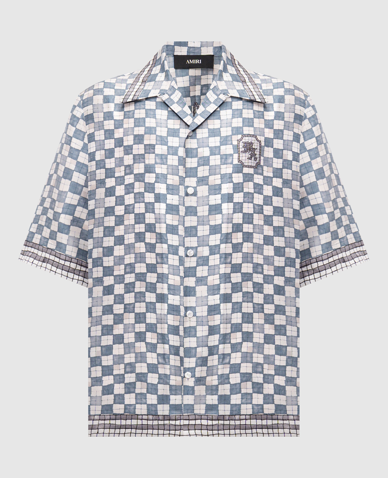 Рубашка из шелка в клетку, Синий, Рубашки
Рубашка из шелка в клетку, Синий, Рубашки