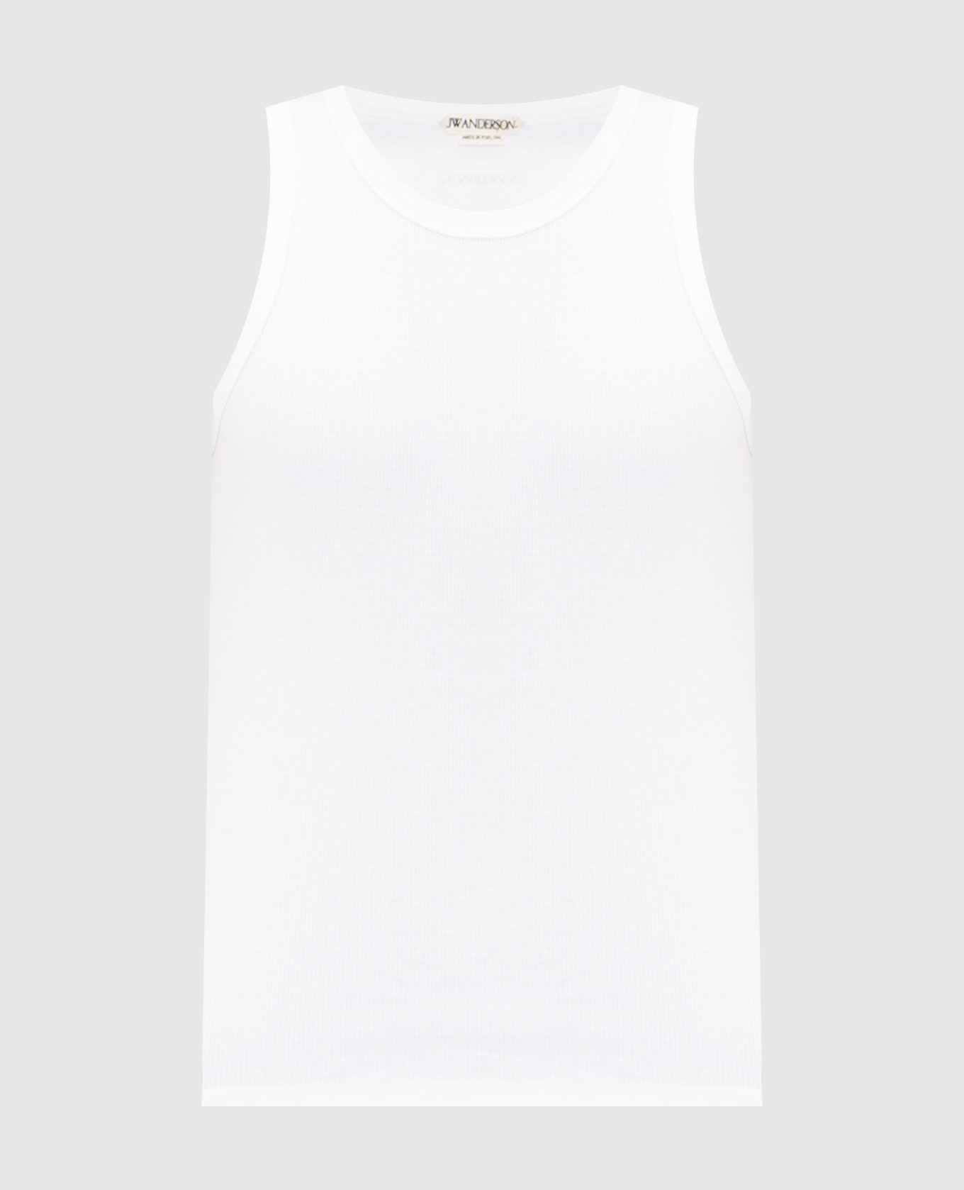 Белая майка в рубчике с принтом логотипа, Белый, Майки
Белая майка в рубчике с принтом логотипа, Белый, Майки