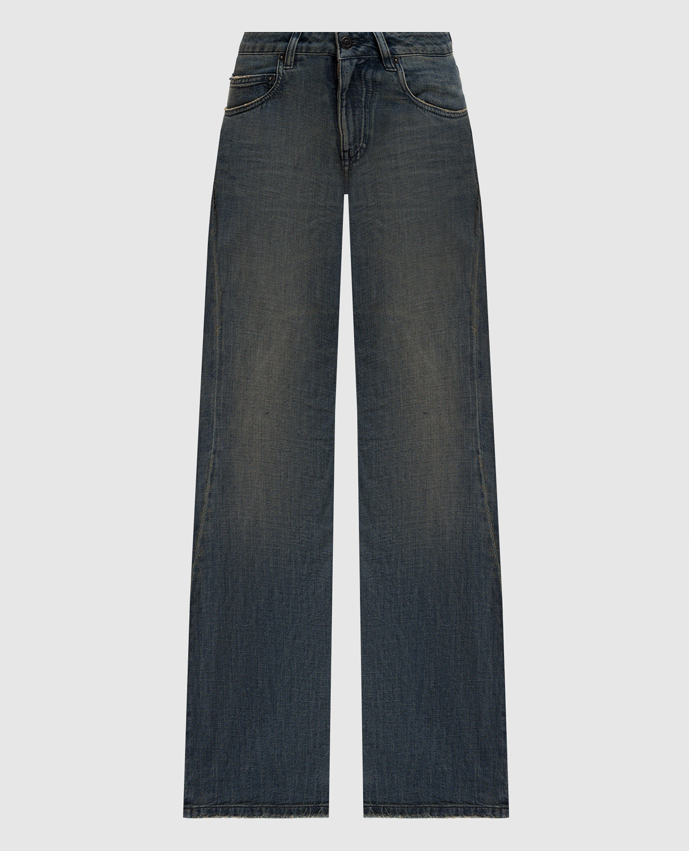 Синие джинсы клеш с винтажным эффектом, Синий, Джинсы клеш 
Синие джинсы клеш с винтажным эффектом, Синий, Джинсы клеш