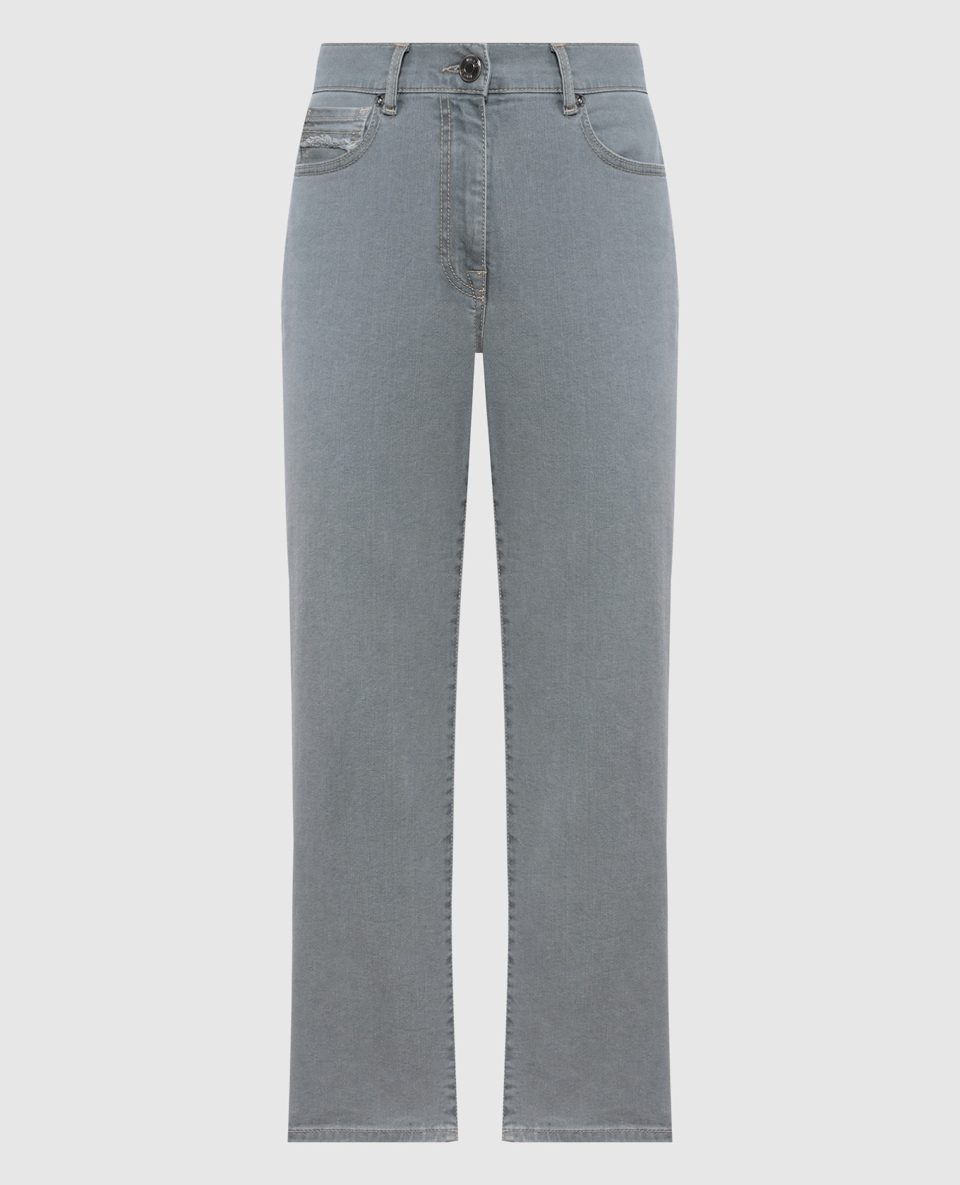 Серые джинсы с логотип патч, Серый, Зауженные джинсы
Серые джинсы с логотип патч, Серый, Зауженные джинсы