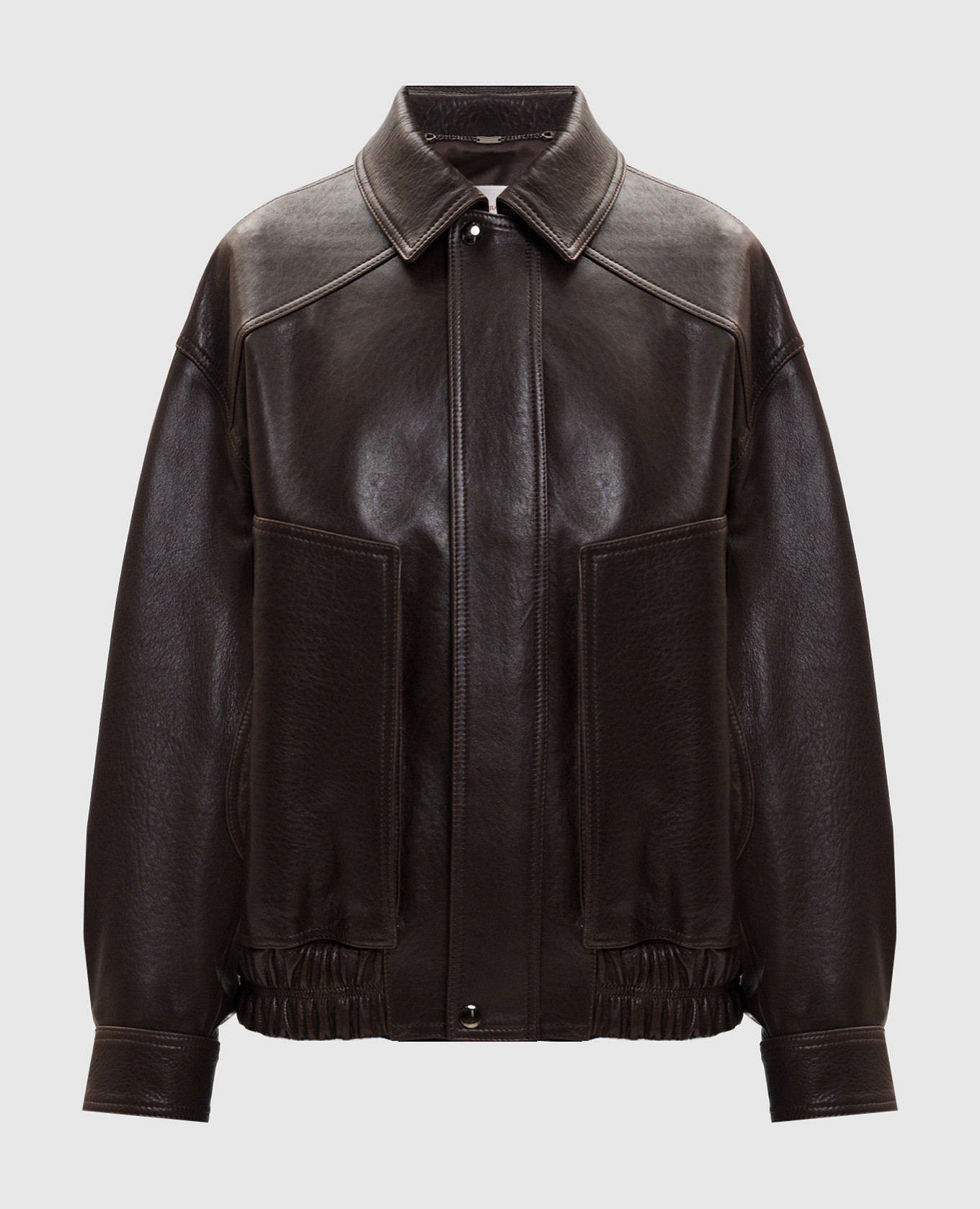 Коричневая кожаная куртка с драпировкой, Коричневый, Кожаные куртки
Коричневая кожаная куртка с драпировкой, Коричневый, Кожаные куртки