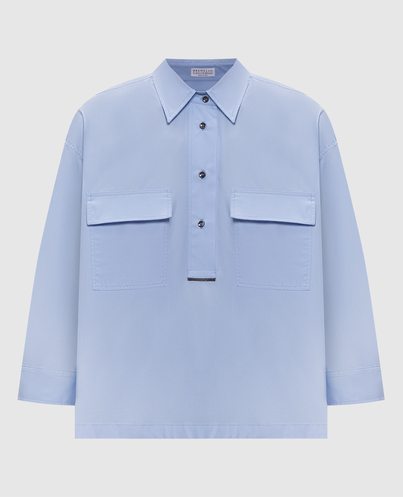 Голубая рубашка с цепочкой мониль, Голубой, Рубашки
Голубая рубашка с цепочкой мониль, Голубой, Рубашки