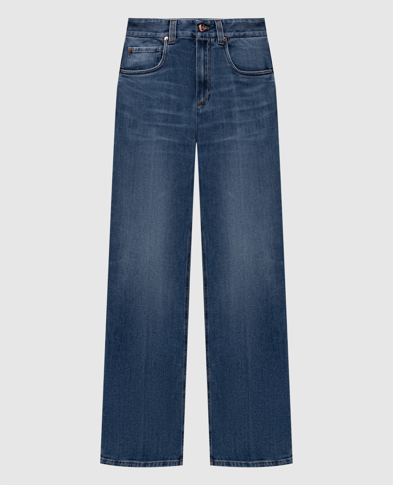 Синие джинсы с эффектом потертости и цепочкой мониль, Синий, Прямые джинсы
Синие джинсы с эффектом потертости и цепочкой мониль, Синий, Прямые джинсы