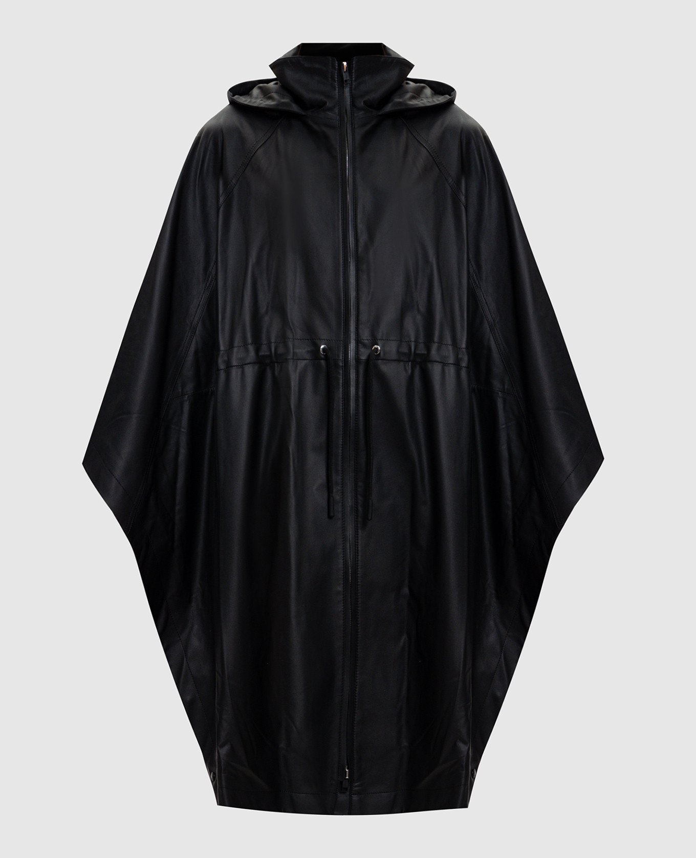 Черный кожаный кейп с капюшоном, Плащи
Черный кожаный кейп с капюшоном, Плащи