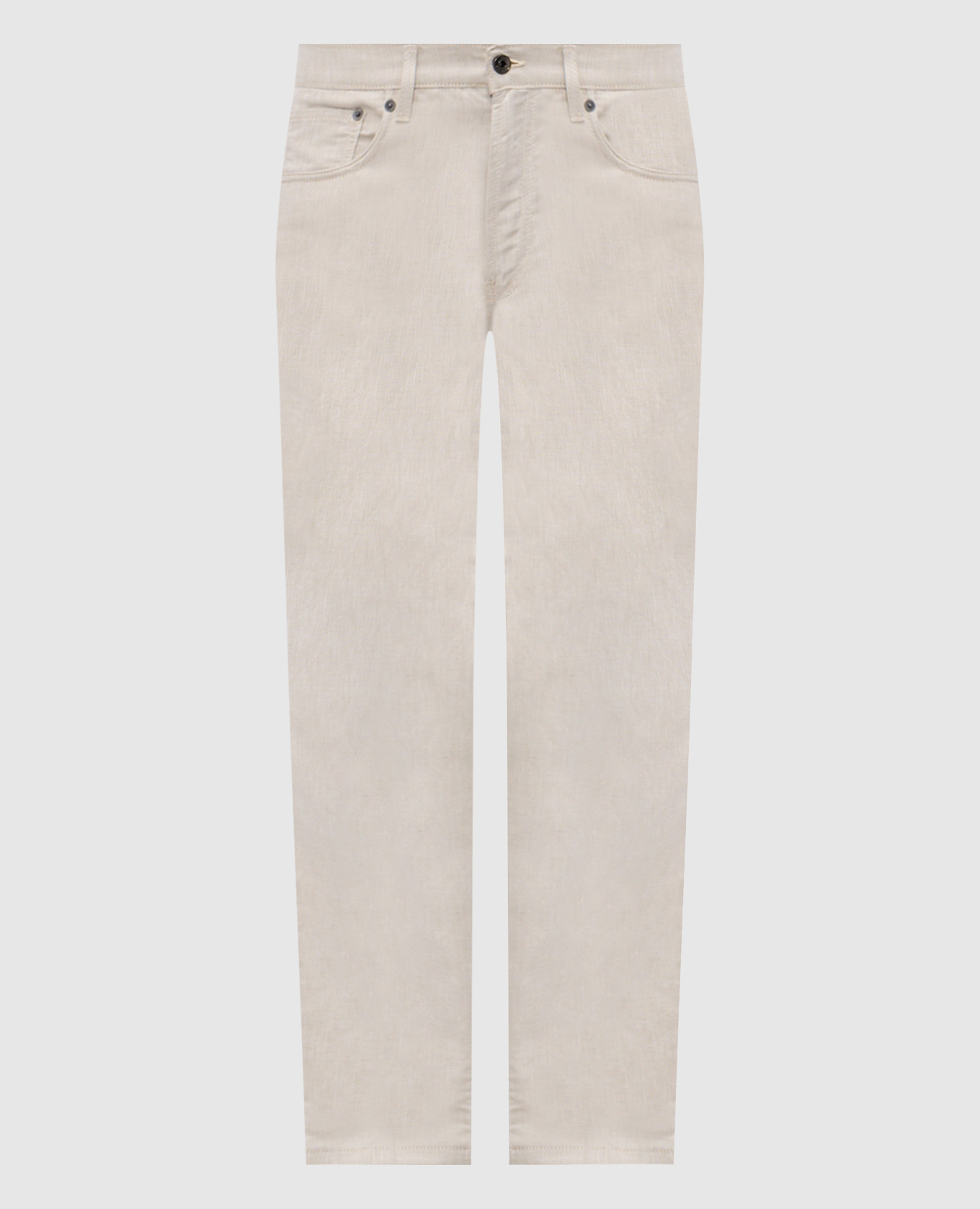 Бежевые брюки с леном с патчем логотипа, Бежевый, Зауженные брюки
Бежевые брюки с леном с патчем логотипа, Бежевый, Зауженные брюки