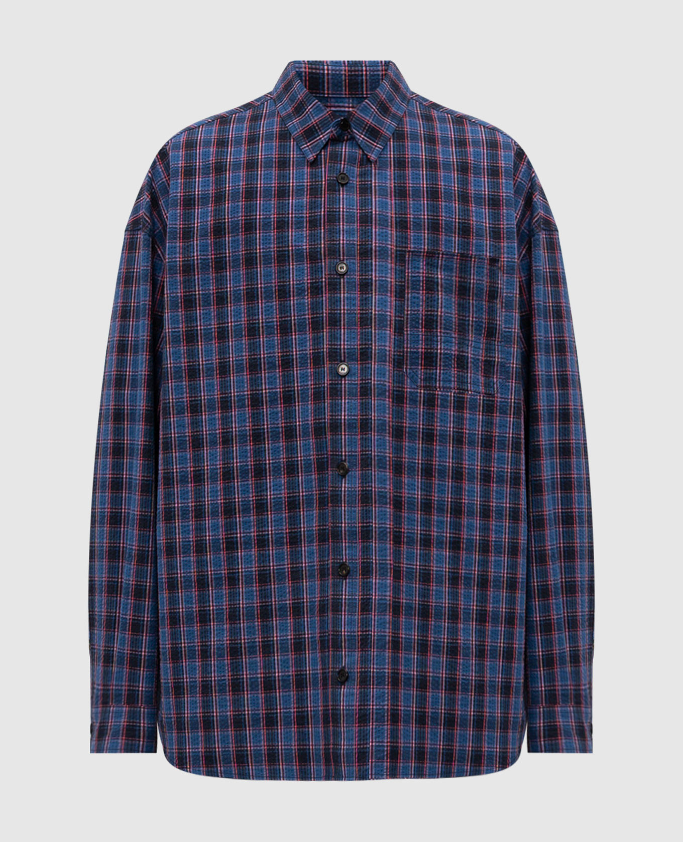 Синяя рубашка в клетку с логотипом, Синий, Рубашки
Синяя рубашка в клетку с логотипом, Синий, Рубашки