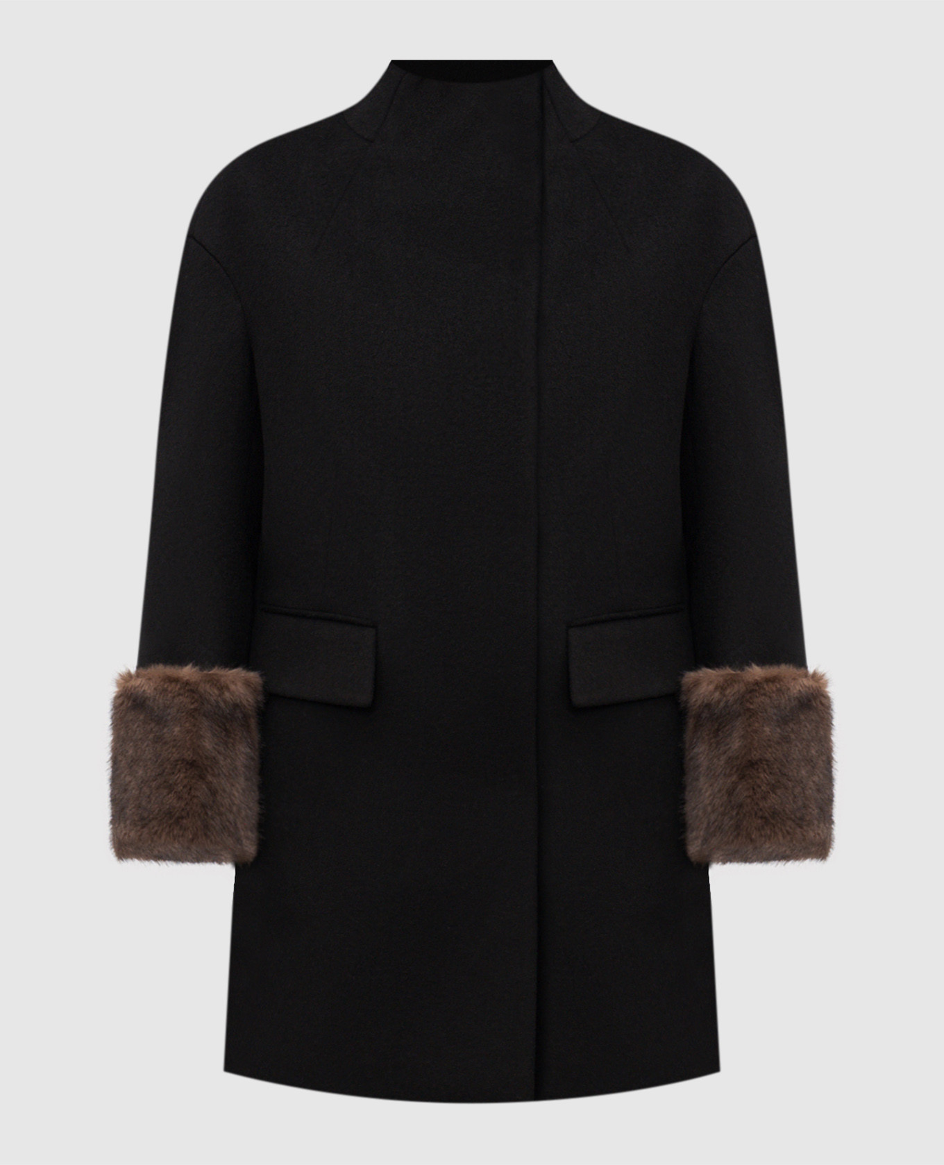 Черное пальто с шерстью с логотипом, Черный, Пальто
Черное пальто с шерстью с логотипом, Черный, Пальто