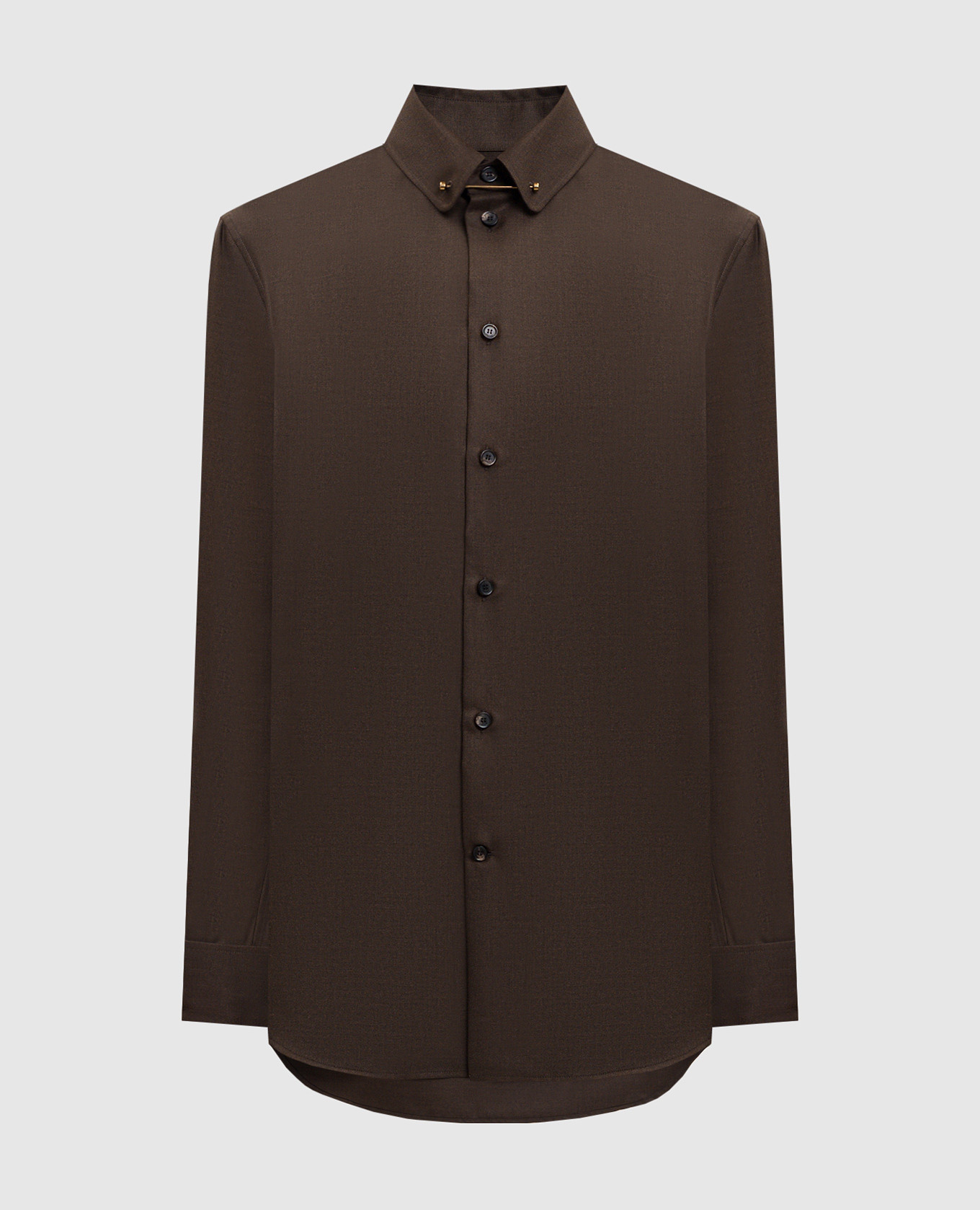 Коричневая рубашка из шерсти Теа, Коричневый, Рубашки
Коричневая рубашка из шерсти Теа, Коричневый, Рубашки