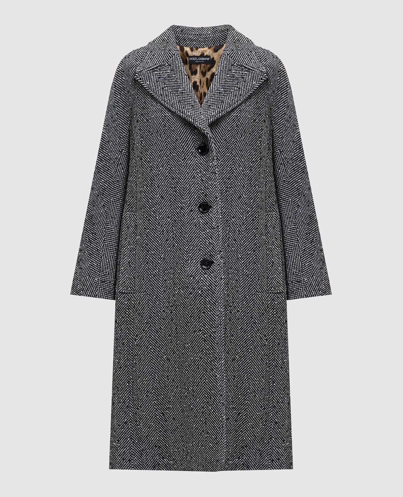 Серое пальто из шерсти в узор, Серый, Пальто
Серое пальто из шерсти в узор, Серый, Пальто