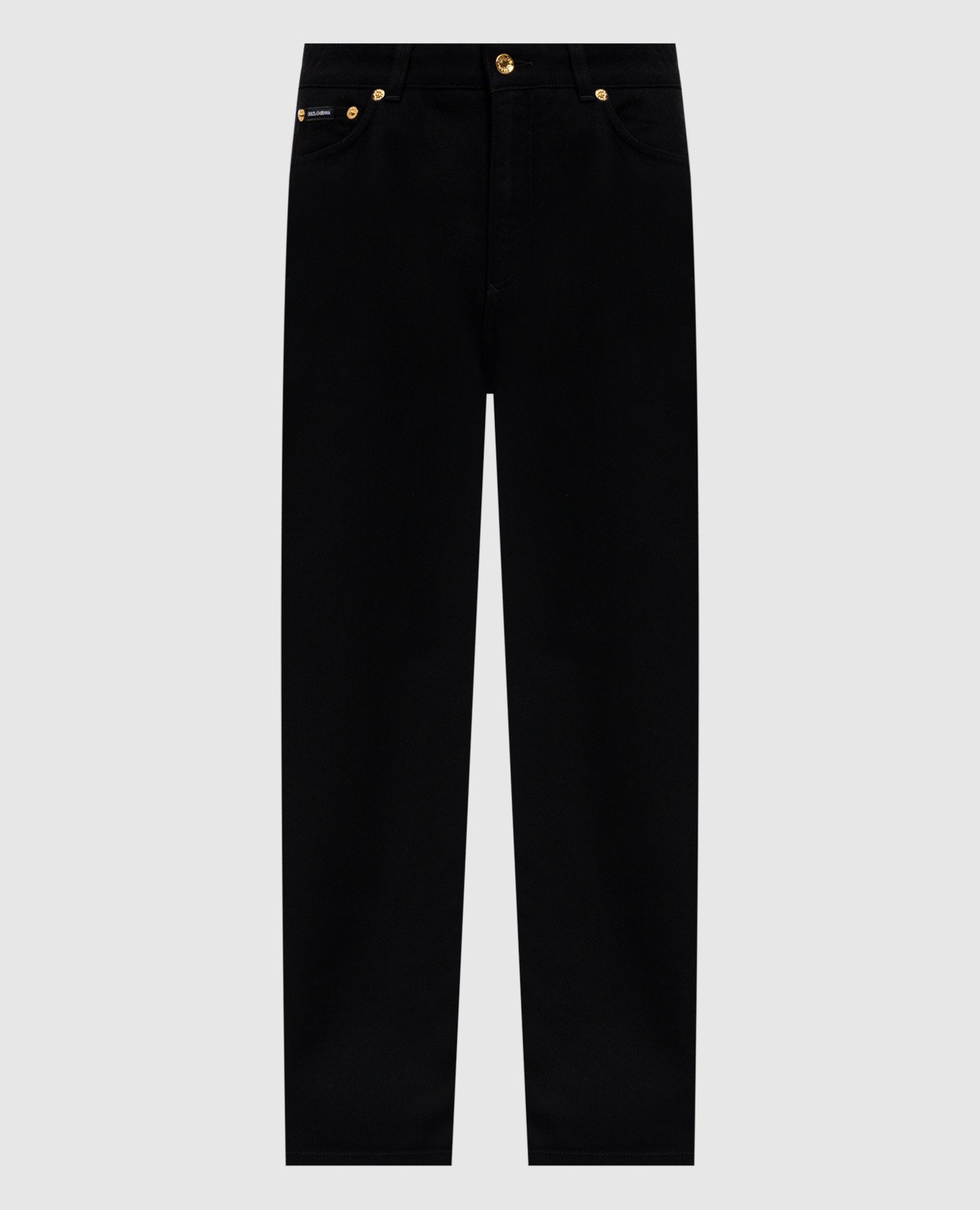 Черные джинсы с логотипом, Черный, Прямые джинсы 
Черные джинсы с логотипом, Черный, Прямые джинсы