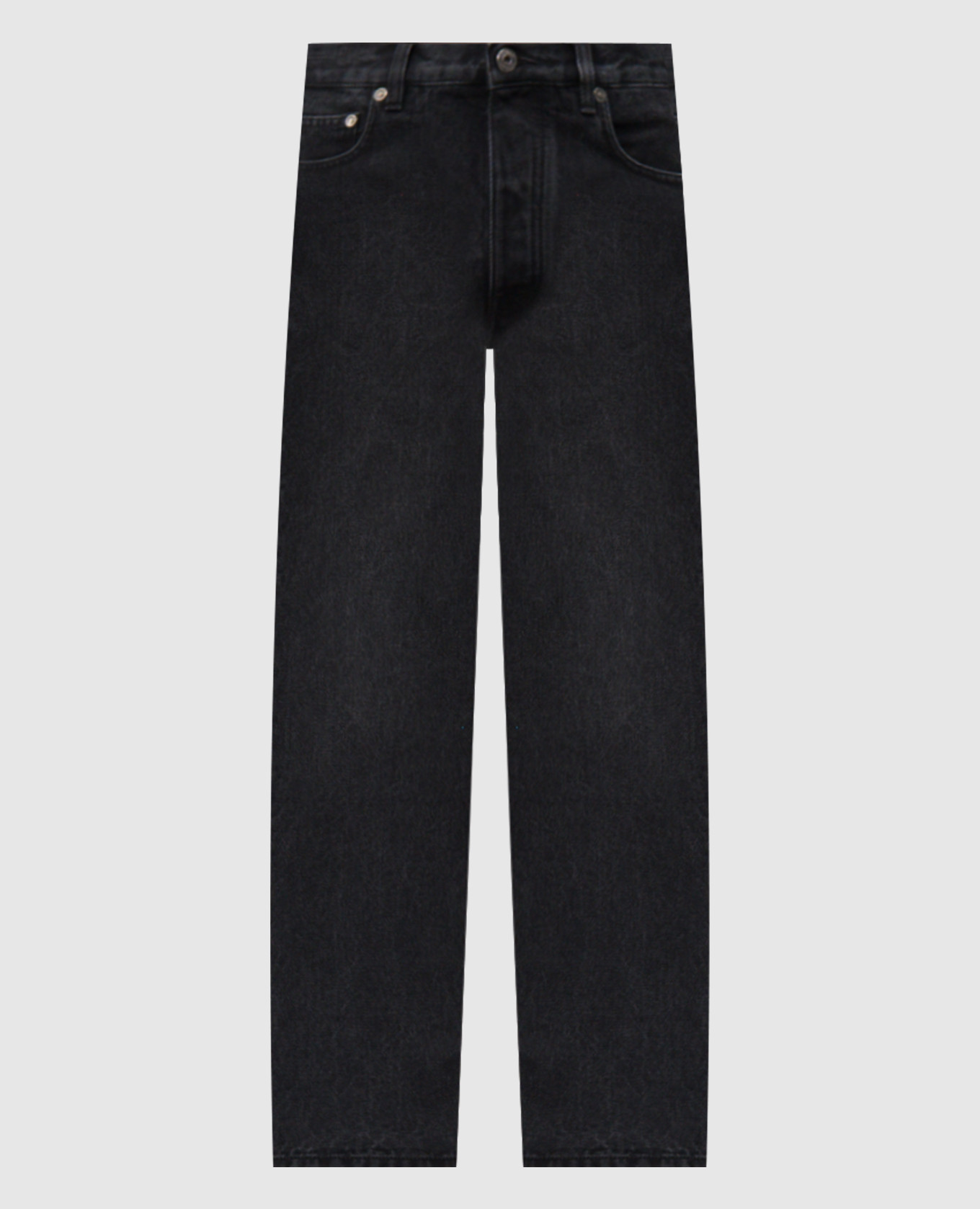 

Серые джинсы с логотип патч, Серый, Прямые джинсы