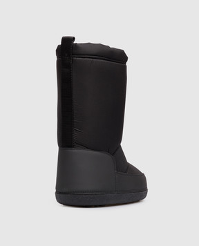 Maison Margiela MM6 Дитячі чорні комбіновані чоботи з нашивкою 839503639