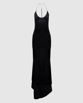 Tom Ford Чорна сукня із шовку з відкритою спиною AB3711FAX1720