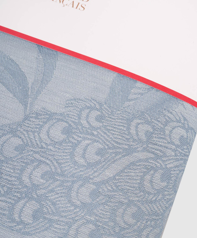 Le Jacquard Fraincais Блакитна скатертина À l'orangerie з льону у візерунок 30543 зображення 2
