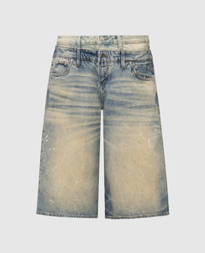 Misbhv Синие джинсовые шорты Dirt Baggy 260U309