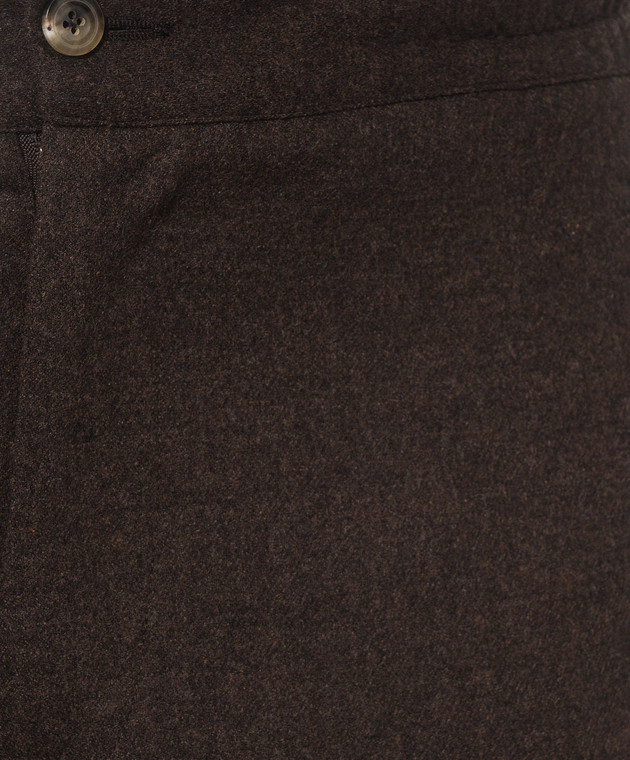 Kiton Коричневі штани з вовни UPN01K0141I зображення 5