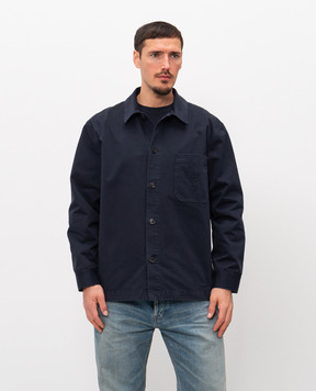 Saint Laurent Синя сорочка Cassandre прямого крою 861004Y04VD