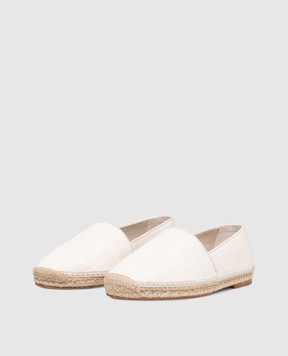 Brunello Cucinelli Эспадрильи из рафии цвета айвори MPUSHJQ726
