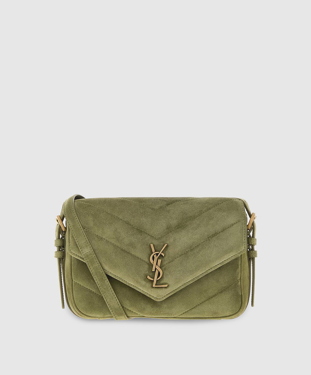 Saint Laurent Зелена замшева сумка крос-боді LOULOU 873156AAEY6