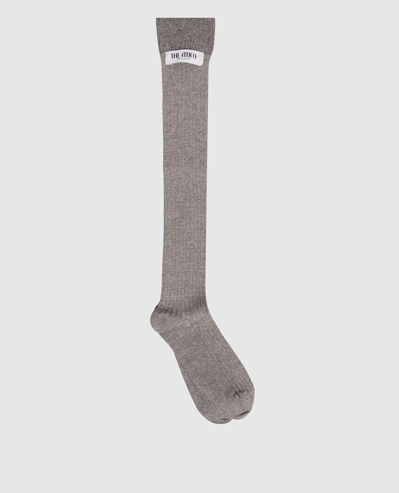 

Серые гольфы с нашивкой логотипа, Серый, Носки