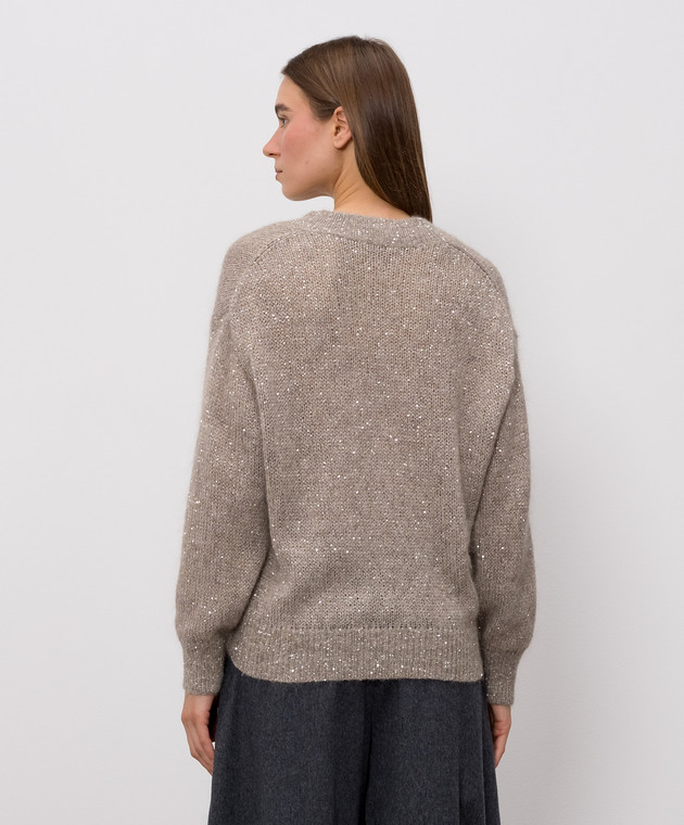 Brunello Cucinelli Бежевый пуловер с шерстью альпаки MMS579702P изображение 4
