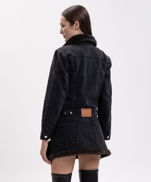 Alexander Wang Чорна джинсова куртка з ефектом потертості 4DC4262905 зображення 4