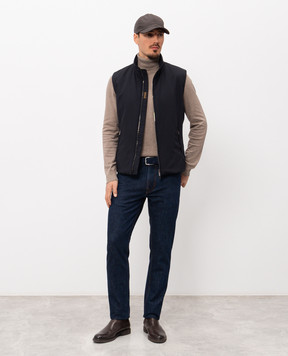 MooRER Синій жилет SENIO з вовни SENIOWTP