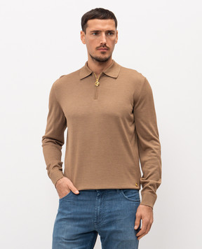 Stefano Ricci Коричневое поло из шелка K414000P30F26160