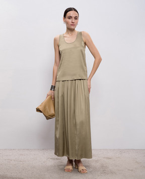 Peserico Топ кольору хакі з ланцюжком моніль A0848106638