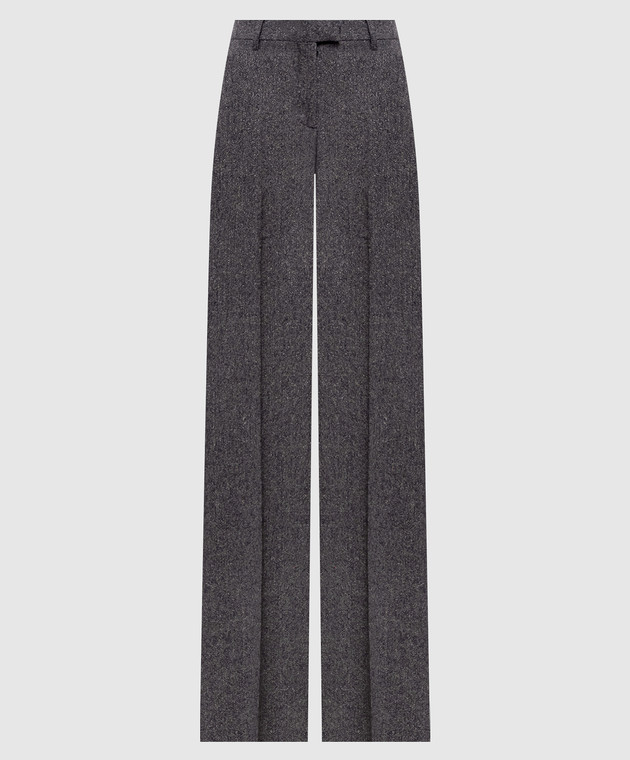 Etro Серые брюки с шерстью и шелком WREA000199TUBS2