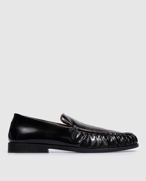 Marsell Черные кожаные глянцевые лоферы Mocassino MW8207P041