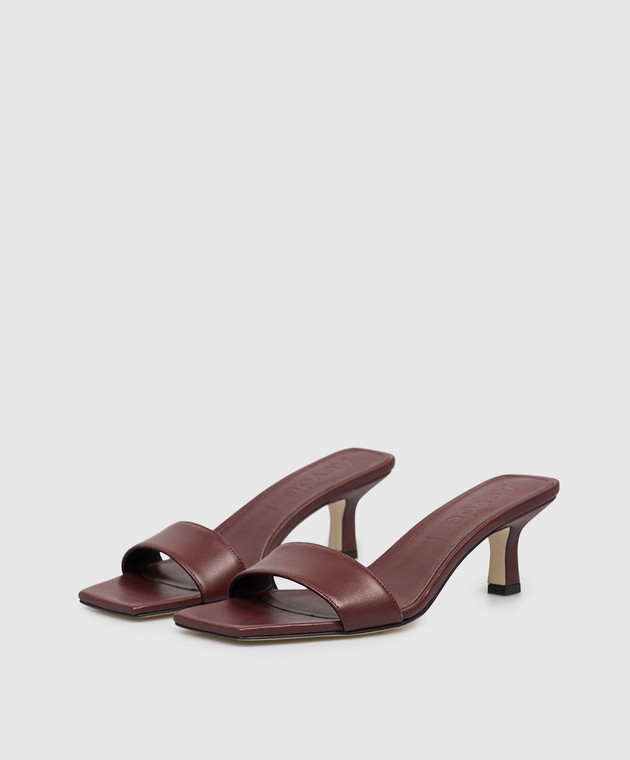 Aeyde Бордові шкіряні мюлі Gilly HS0672001012126 зображення 2