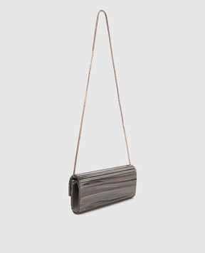 Jimmy Choo Сірий клатч Sweetie з логотипом SWEETIETIE